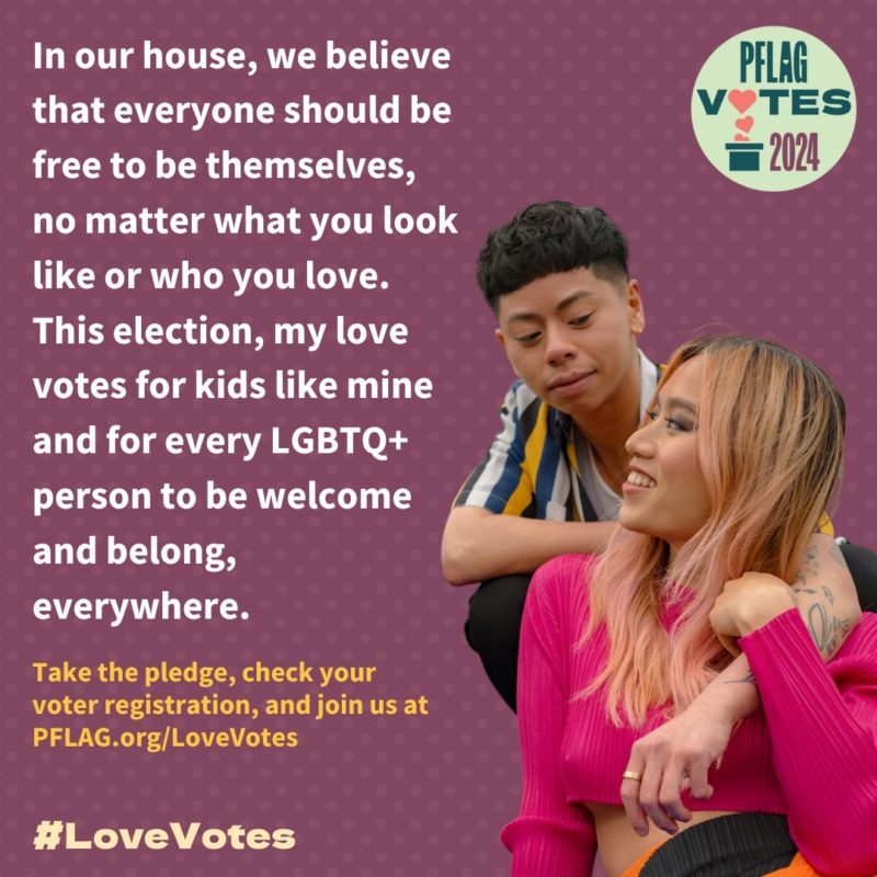 In our House, Love Votes social media share graphic